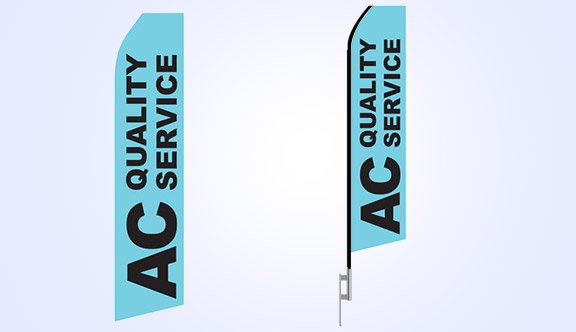 Air Conditioning Service Stock Flag - 16ft.