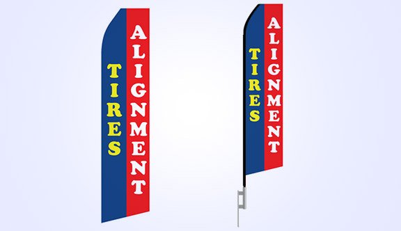 Tires Alignment Stock Flag - 16ft.
