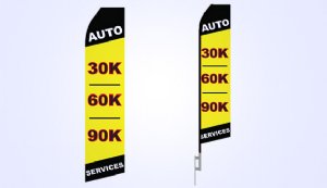 Auto 30K 60K 90K Services Stock Flag - 16ft.