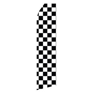 Black and White Checkered Stock Flag - 16ft.