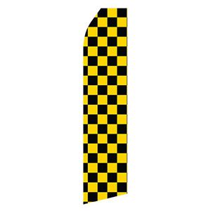 Black and Yellowed Checkered Stock Flag - 16ft.