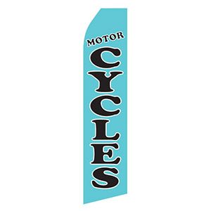 Blue Motorcycle Stock Flag - 16ft.