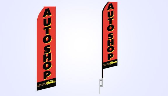 Auto Shop Stock Flag - 16ft.