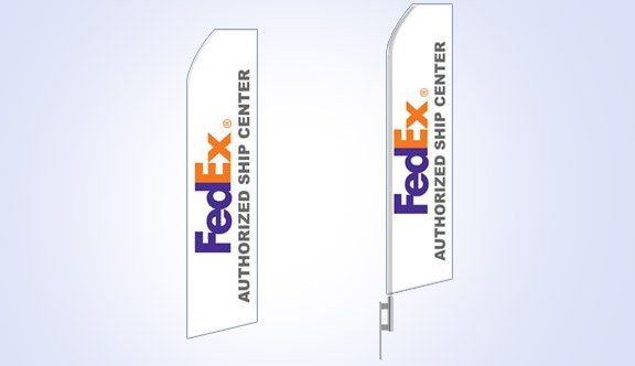 FedEx Authorized Ship Center Stock Flag - 16ft