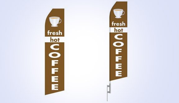Fresh Hot Coffee Stock Flag - 16ft