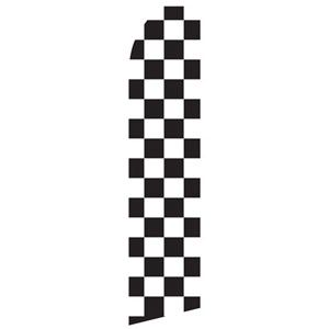 Black and White Checkered Stock Flag - 16ft