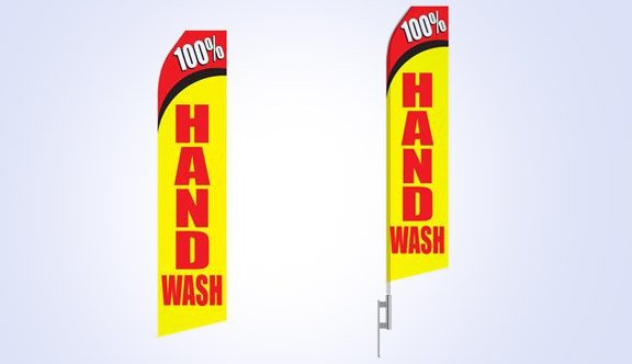 100% Hand Wash Stock Flag - 16ft