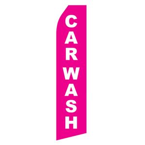 Pink Car Wash Stock Flag - 16ft
