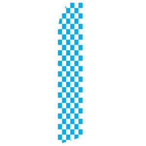 Blue and White Checkered Stock Flag - 16ft