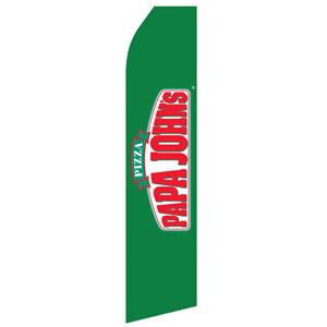 Papa John''s Pizza Stock Flag - 16ft