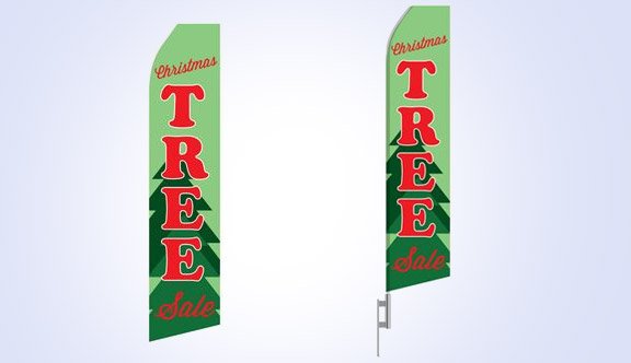 Christmas Tree Sale Stock Flag - 16ftv