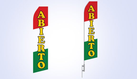 Abierto Stock Flag - 16ft