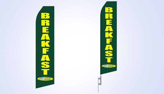 Subway Breakfast Logo Stock Flag - 16ft