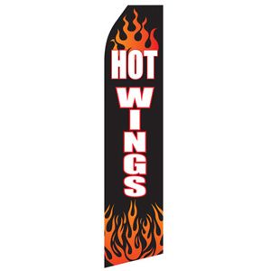 Hot Wings Stock Flag - 16ft