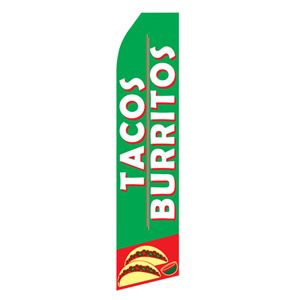 Tacos and Burritos Stock Flag - 16ft