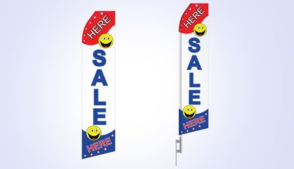 Sale Here Stock Flag - 16ft