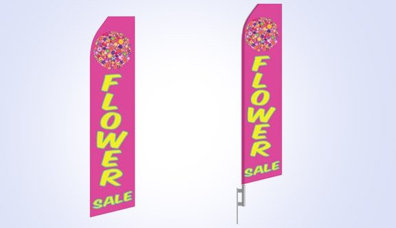 Flower Sale Stock Flag - 16ft
