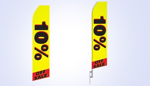 10% off Sale Stock Flag - 16ft