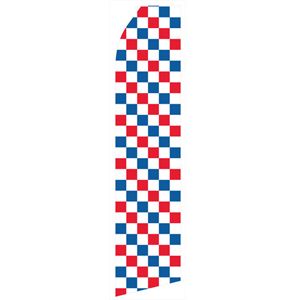 Red, Blue, and White Checkered Stock Flag - 16ft