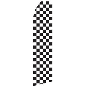 Black and White Checkered Stock Flag - 16ft