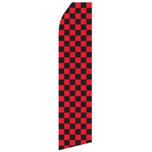 Red and Black Checkered Stock Flag - 16ft