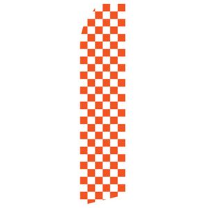 Orange Checkered Stock Flag - 16ft