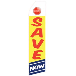 Save Now Stock Flag - 16ft