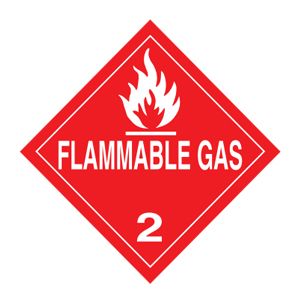 Flammable Gas Labels - 4x4