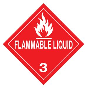 Flammable Liquid Labels - 4x4
