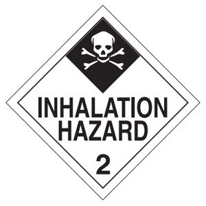 Inhalation Hazard 2 Labels - 4x4