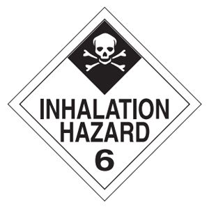 Inhalation Hazard 6 Labels - 4x4