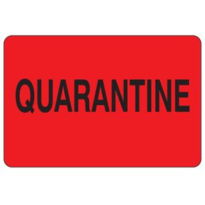 Quarantine Labels - 2x3