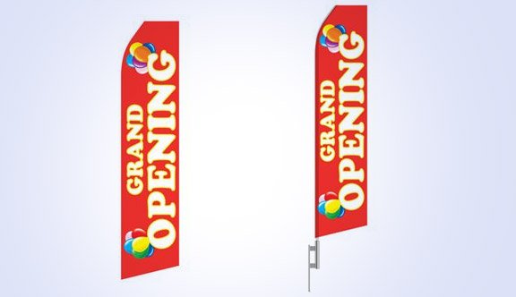 Grand Opening Stock Flag - 16ft