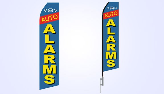 Auto Alarms Stock Flag - 16ft