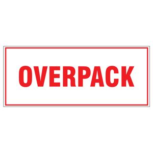 Overpack Labels - 2.5x6