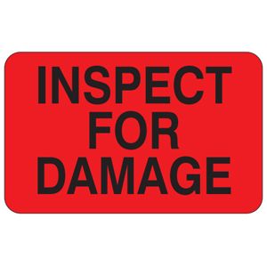 Inspect For Damage Labels - 1.25x2