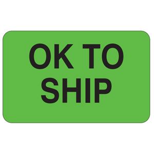 Ok To Ship Labels - 1.25x2