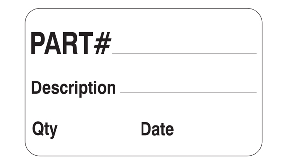 Part # Labels - 1.25x2