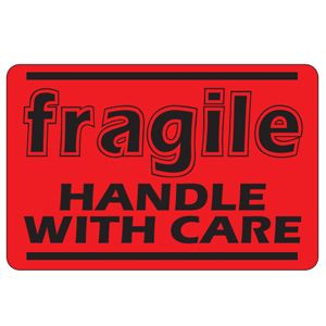 Fragile Handle With Care Labels - 2x3