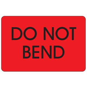 Do Not Bend Labels - 2x3