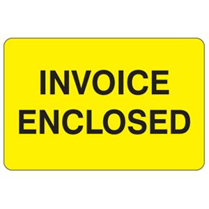Invoice Enclosed Labels - 2x3
