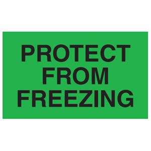 Protect From Freezing Labels - 3x5
