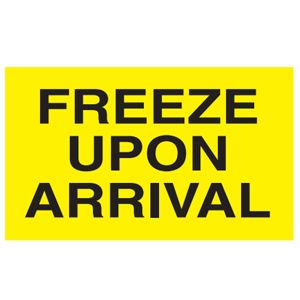 Freeze Upon Arrival Labels - 3x5