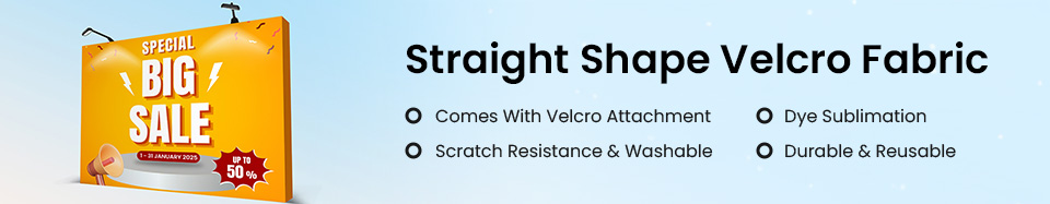 Straight Shape Velcro Fabric