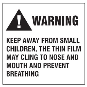 Suffocation Warning Labels - 2x2