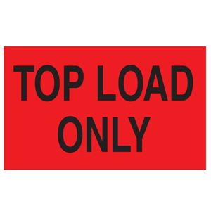 Top Load Only Labels - 3x5