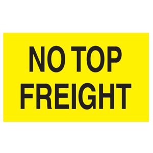 No Top Freight Labels - 3x5